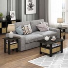 Andrey Coffee Table With Bin Drawer  Espresso brown