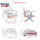 2in1 Portable Toddler Booster Seat  Grow With Baby Booster Seat For Dining Table