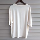 Ami Paris De Coeur Oversized Tee Mens Xxl Cream Nwt Heart Logo Organic Cotton