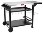 Outdoor Grill Cart Table Serving Cart Movable Kitchen Food Prep Table W 4 Wheels