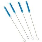 Natural Flow Reusable Baby Bottle Vent System  bpa Free blue Brushes 4-pack