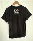 Cm Punk Men s Large Wwe Authentic Capture The Lightning Black S s T-shirt Tee