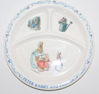 Beatrix Potter Peter Rabbit   Friends Eden Melamine Divided Child s Plate Vtg