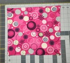 Baby Burp Cloth  Bib  And Lovey Set  Handmade  Bright Circles Pink