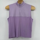 Footjoy Heather Yoke 1 2 Zip Vest Mens Medium Lavender Half Zip Golf Vest New