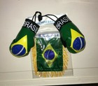 Brazil Mini Banner Flag Car Rearview Mirror Brasil Boxing Glove Map Country Gift