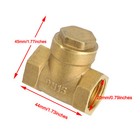 1 2  Brass Swing Check Valve Npt Threaded Plumbing Fitting Usa