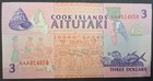  1992  Cook Islands 3 Dollars P7  Aitutaki  Aaa614658 