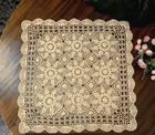 Cotton Handmade Crochet Lace Table Runners Square Tablecloth Doilies Doily Table