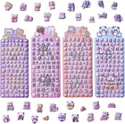 400 Mini Puffy Stickers - 3d Tiny Bulk Sticker Set For Kids  4 Sheets