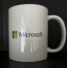 Vintage Microsoft Ceramic Coffee Mug White With Colorful Logo