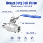 4 Pack 1 2 Inch Full Port Ball Valve Npt Male X Female 304 Stainless Steel