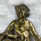 Antique Ormolu Bronze Furniture Decoration Pediment - Putti   Cherub 10    T 6   w