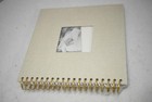 Spiral Photo Album Scrapbook Linen Cover Gold Coil Wedding Family Memory Book