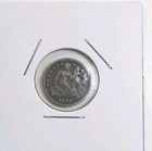 1857 Seated Liberty Dime 10c Holed    half Dime     Silver Philadelphia