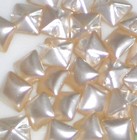 Vintage Glass Buttons  Cream Self Shank Square Pearl Old Opalescent Doll  1475g