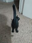 Vintage Heavy Cast Iron Black Cat Doorstop - Halloween Pet