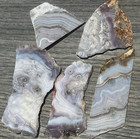 Luna Moon Agate Mexico Old Stock Lapidary Rough Slabs Cabbing 5 Pcs 93 Grams