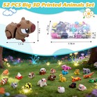 Yrbigsp 52 Pcs 3d Printed Animals Set Articulated 3d Printed Fidget Animal Toys
