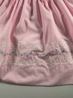 Vtg Little Girls 6-9m Pink Collared Dress Embroidered   Lace Unbranded Easter