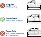 Window Visors Rain Guards For 2015-2025 Ford F150 Supercrew Out-channel Sun R   