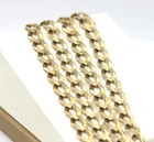 Solid 10k Yellow Gold 7mm Cuban Curb Link Chain Necklace 24 5  27 8g Men s Women