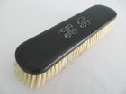 Antique Ebony Clothes Brush Set Sterling Silver Monogram Dressing Table