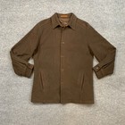 Tommy Bahama Shirt Jacket Mens M Medium Brown Wool Cashmere Blend Fuzzy Shacket