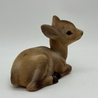 Vintage Deer Fawn Felt Flocked Figurine Hong Kong 5    Mcm Christmas Decor
