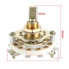 4pcs 12pin 2p5t 2 Pole 5 Position Band Selector Rotary Switch Single Deck