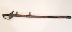 Civil War M1850 S f Officer Sword With Us eagle Etched Blade With Scabbard