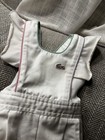 Izod Lacoste Vintage White Cotton Kids Unisex Sleeveless Overalls Jumpsuit 3t