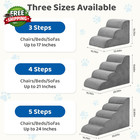 Dog Stairs For Small Dogs And Cats 5-step Curved Pet Dog Steps Gray