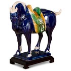 Us Seller - Tang Dynasty Tri-color Glazed Ceramic Chinese Horse Figurine