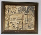Aboriginal Original Australia Handcrafted Natural Tree Bark Art Framed Painting
