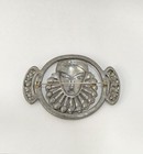 Unique Rare Antique Vintage Signed F nco Fuax Pearl Silvertone Rhinestone Brooch