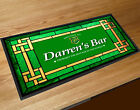 Personalised Bar Runner Mat - St Patricks Irish Stained Glass Effect Beer Mat
