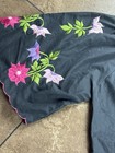 Vintage Caro Honolulu Embroidered Blouse Skirt Floral Set Philippines Size Med 