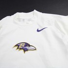 Baltimore Ravens Nike Nfl On Field Dri-fit Long Sleeve Shirt Men s White New