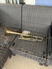 Gold Brass Tenor Slide Trombone Lacquered With Case And Mouthpiece