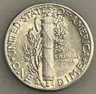 1944-d Mercury Dime - Au - About Uncirculated - 90  Silver