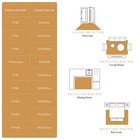 Modern Washable Area Rug Soft Geometric Pattern Living Room Carpet Non-slip