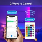 200 Ft Led Strip Lights Smart App Remote Rgb Color Changing 2 Roll 100f
