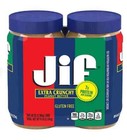 Jif Extra Crunchy Peanut Butter  48 Oz   2 Pk  Free Shipping