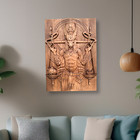 3d Anubis Wall Art  Handmade Wooden Jackal Plaque  Egyptian Mythology Home Decor