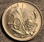 1972 South Africa 20 Cents Coin