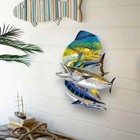 Metal Dolphin Tuna Wahoo Fish Wall Decor Sport Fish Metal Wall Fishing Sculpture