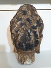 Vintage antique Carved Wood Polychrome Asian Buddha Head