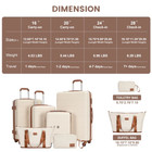 Travelhouse 6 Piece Hardshell Luggage Set Hardside Lightweight Suitcase 