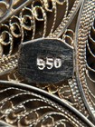 Antique 950 Silver Filigree Trinket Box Ornate Handcrafted Jewelry Casket 26 1g